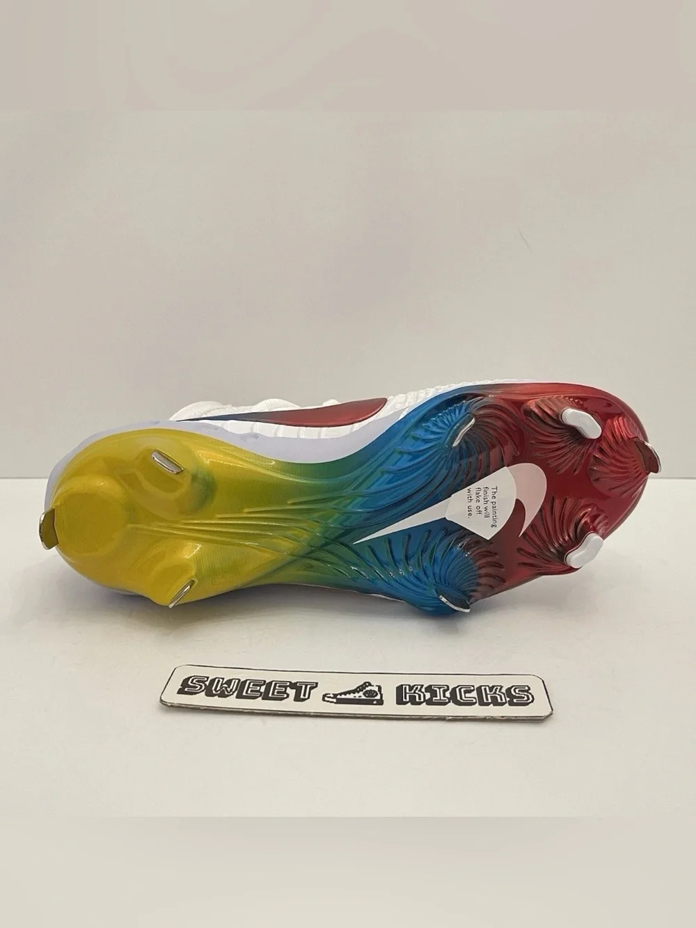 Nike Alpha Huarache NXT White Rainbow Baseball Cleats